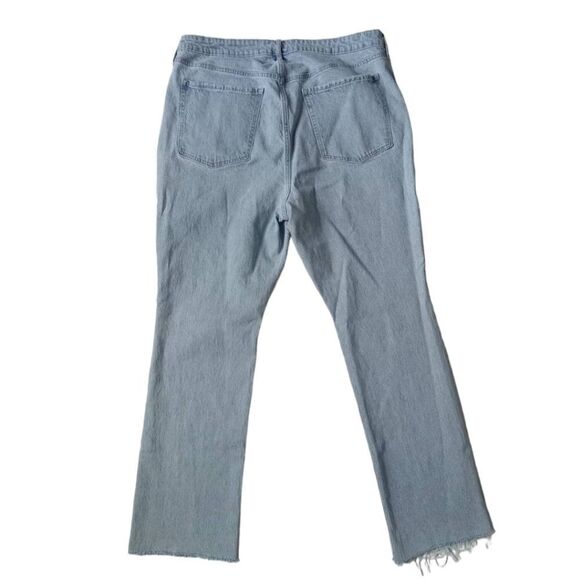 Old Navy Plus Size Light Wash Extra High Rise Kicker Boot-Cut Jeans Women's 18 - Picture 2 of 12